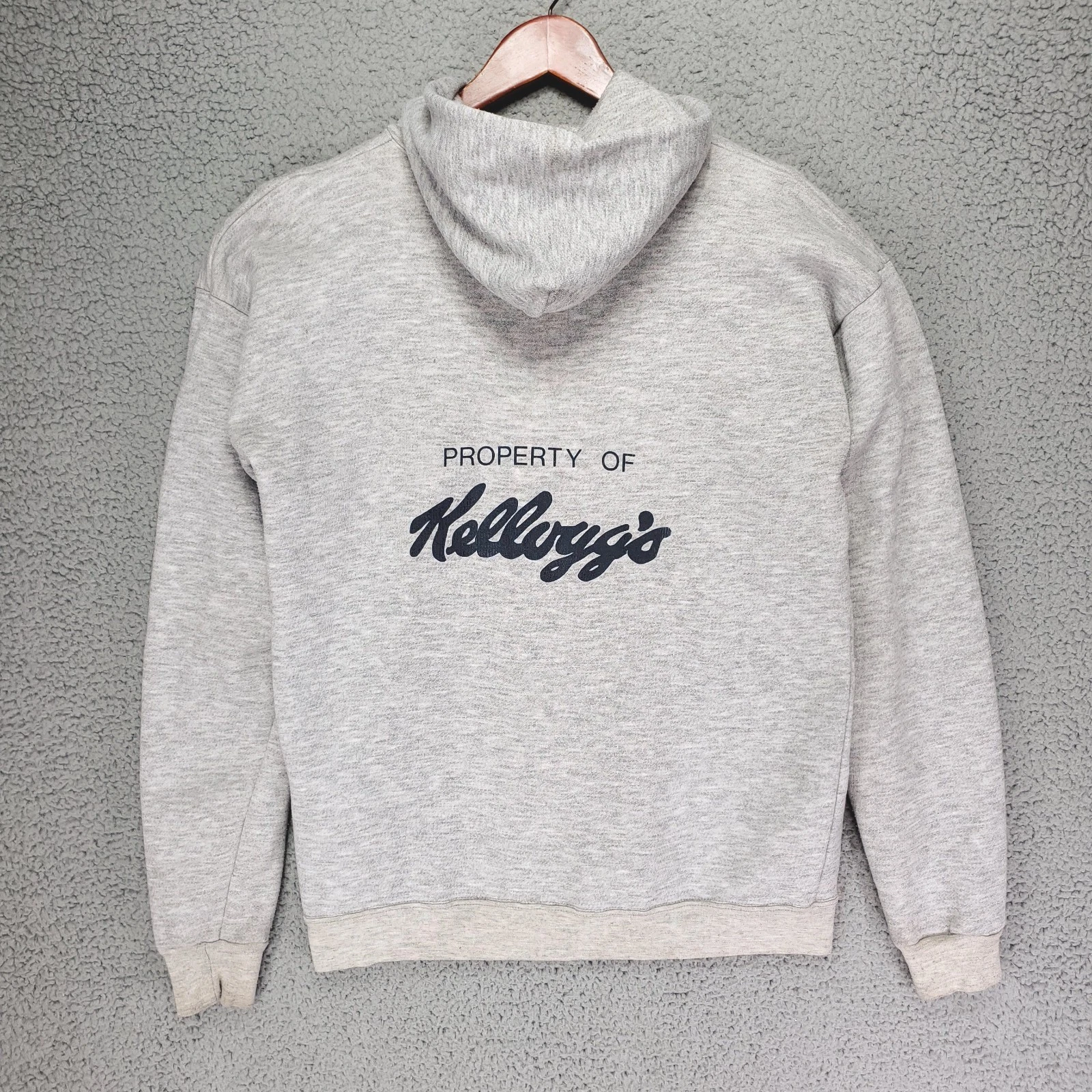 Vintage 90s Kellogg's Workwear Thermal Lined Zip Hoodie Mens (Fits M/L) Gray USA