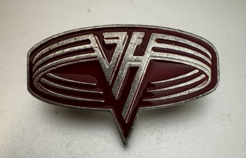 Van Halen 1993 Yessup Tree Tour Band Pin Eddie Silver Tone Red Enamel