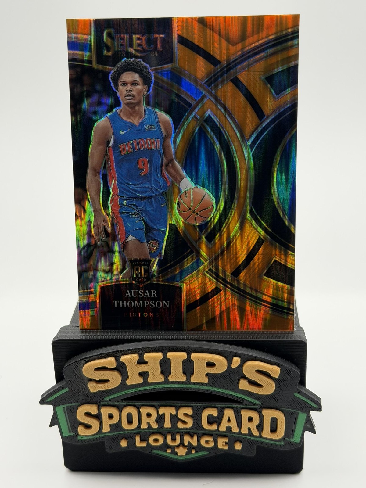 Ausar Thompson Rookie Orange Flash Prizms 2023-24 Panini Select #128