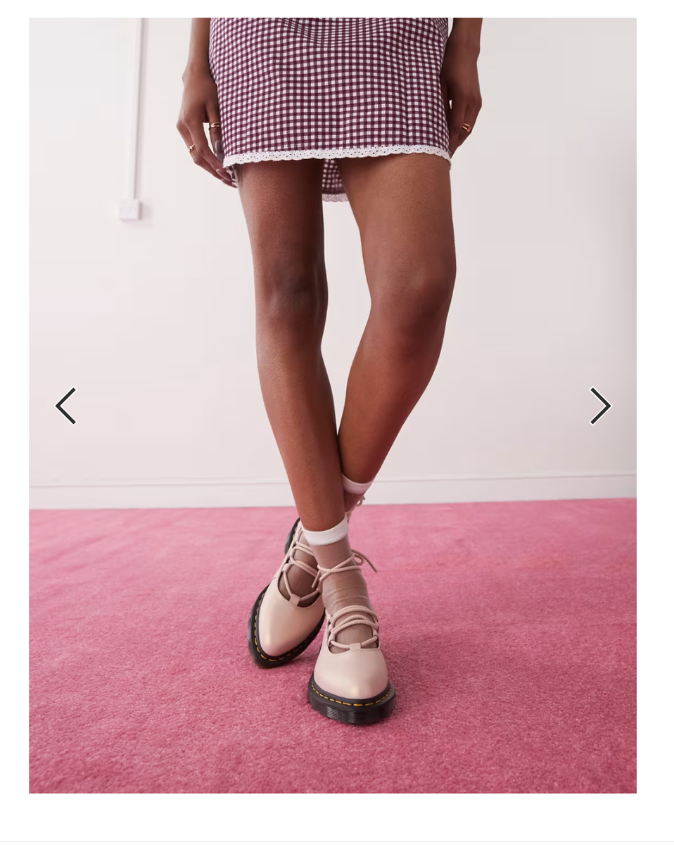 Dr. Martens Elphie II 🌸 Powder Pink Iridescent Leather Ballet