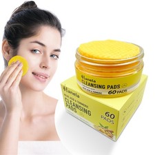 Turmeric Kojic Acid Cleansing Pads, Turmeric Scrub Pads Enriched with Kojic A...