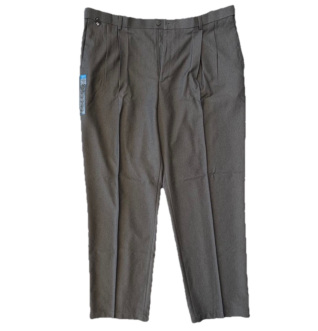 Haggar Men's Gray Classic-Fit Cool 18Pro Stretch Dress Pants 42W x 32L