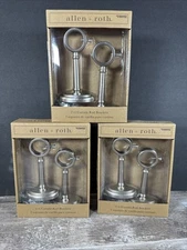 Lot Of 3 Allen + Roth 2-Pack Brushed Nickel Curtain Rod Bracket - NEW