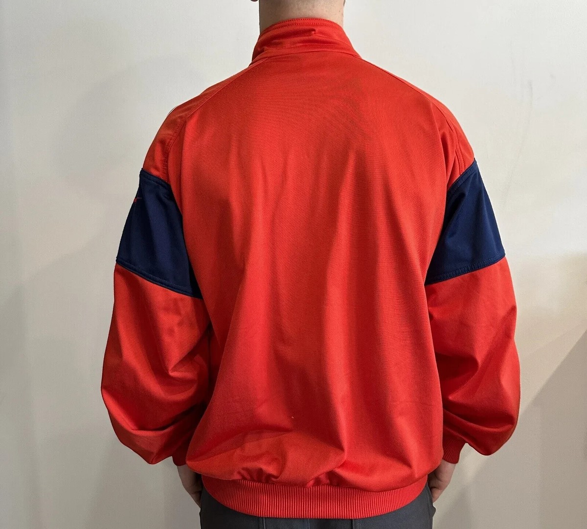 NIKE VINTAGE TRACK JACKET FULL ZIP BIG LOGO USA 1990s 90s NIKE VINTAGE TRACK JACKET FULL ZIP BIG LOGO USA 1990s 90s