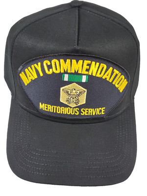 Navy Commendation MERITORIOUS Service HAT - Black - Veteran Owned Business