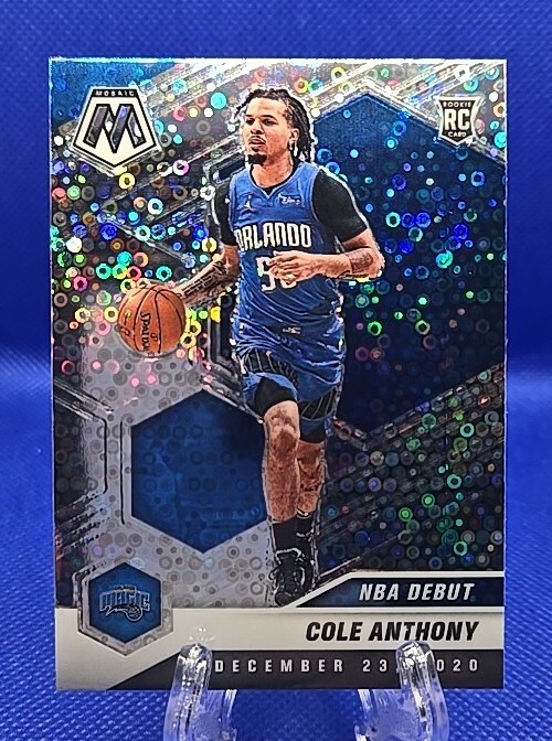 2020-21 Panini Mosaic #268 Cole Anthony NBA Debut Rookie Fast Break Silver Disco