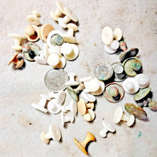 Thirty-nine Antique Lot of Assorted Tuxedo Studs some brass  many porcelain 15