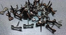 Scrapbooking Dog Bone Brads - Copper and Silver Mix