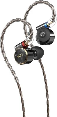 FiiO FD3 PRO Earphones Hi-Res 1DD In-Ear Monitors DLC Diamond Diaphragm (Black)