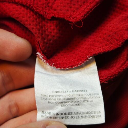 Suéter Nike vintage para hombre cremallera grande rojo gris bloque de color p... - Imagen 11 de 13