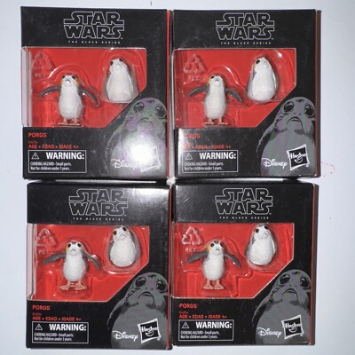 4X 1” The Last Jedi Star Wars Porg Black Series 2-Pack Action