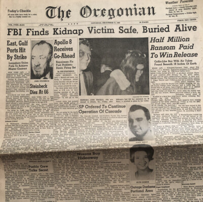 John Steinbeck Dies Original 1968 Newspaper Author Grapes Of Wrath East of Eden