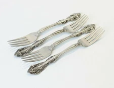 4 Four Oneida Cube Michelangelo Pattern Stainless Steel Dinner Forks Lot/Set
