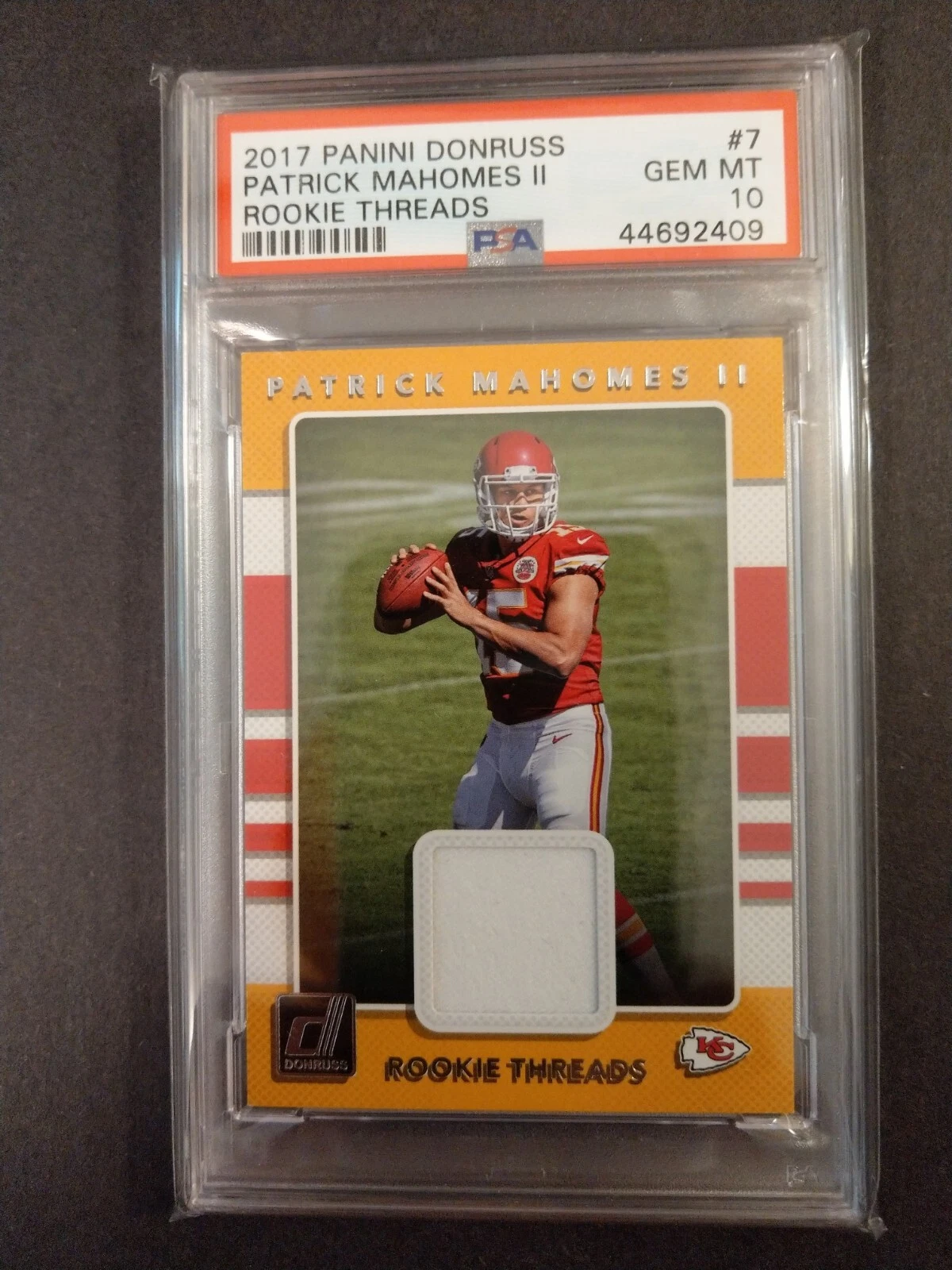 Patrick Mahomes Panini Donruss Rookie Threads #7 Base