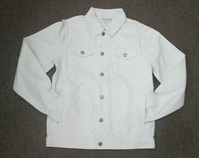 Chaqueta Denim American Apparel Estampado Blanco o Negro Pequeña 38 Algodón Diseñador Nueva - Imagen 1 de 4