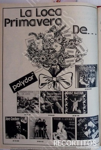 clips L 1104 AD POLYDOR MARIE LAFORET JOE COCKER SLADE THE BEE GEES DAVID C