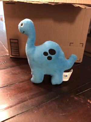 Fun Express Blue Plush Dinosaur 7'' Brontosaurus Stuffed Animal Toy 2018 Used