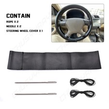 15 Steering Wheel Cover Leather For Honda Civic Accord Cr-v Fit Black 15 Steering Wheel Cover Leather For Honda Civic Accord Cr-v Fit Black