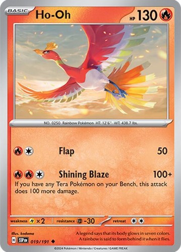 Pokemon Ho-Oh 019/191 Regular Uncommon Surging Sparks Fire NM MLC