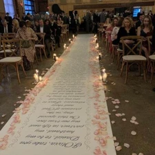 Custom Wedding Aisle Runner, Your Wedding Vows, 20-100 Feet