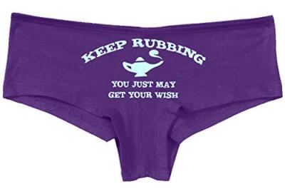 Knaughty Knickers Keep Rubbing You May Get What You Want Genie Pink Boyshort
