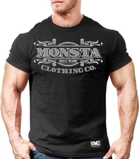 Monsta Clothing Co. Men's Bodybuilding Workout Self Made Athletic Gym Graphic T