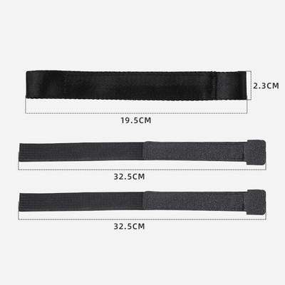 Lot De 4 Sangles De Sécurité élastiques Pour Gants – Nylon, Noir/blanc, Pour Ski, Snowboard Et Sport