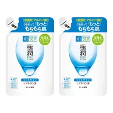 Hada Labo Rohto Gokujun Hyaluronic Lotion Light type Refill, 170ml (Pack of 2)