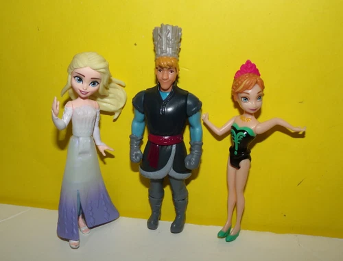 Disney Princess Anna Frozen Magic Clip Polly Pocket 3 3/4" Figure Doll Kristof