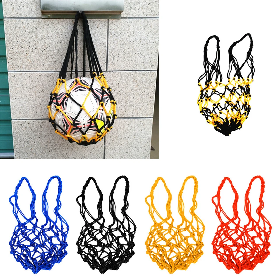 MARKENLOS Mesh Net Bag Single Ball Carrier zum Tragen von Basketball Volleyball Soccer