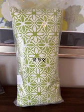 IKEA LIME GREEN WHITE FLOWER Pillow & iNSERT 24X12 GRENO NWT NEW ZIP SEALED