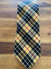 Vintage Wembley Plaid Yellow Red Black Tie Goes With Brown Olive Or Black