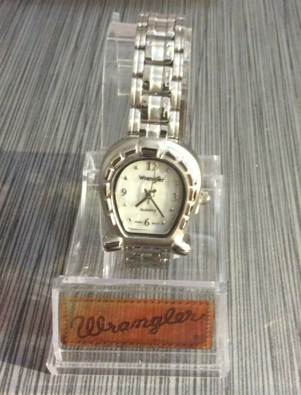 Wrangler Silver Women's Watch Western Collection Horseshoe Pearl Dial New!