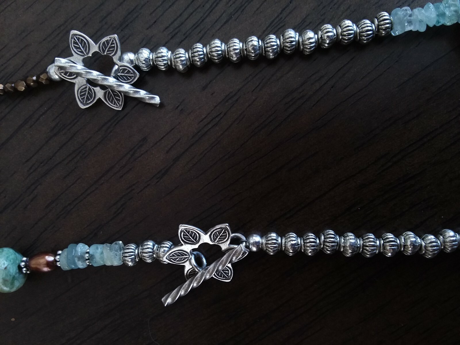 Fine Artisan Silver Gemstone Statement Necklace &… - image 11