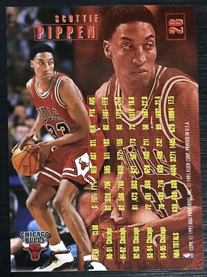 1995-96 Fleer Scottie Pippen Chicago Bulls #26 Basketball Card NBA