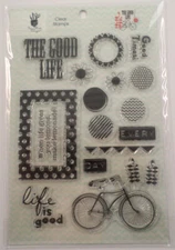 Fancy Pants Designs The Good Life Bicycle Set Clear Cling Rubber Stamp