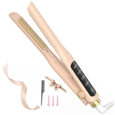 Hair Straightener 1/2 Inch Flat Iron Straightener and Curling Iron 2 in 1 Cer...