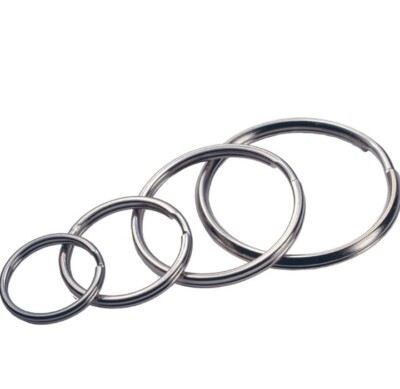 2 packs of Hillman 701288 Tempered Steel Assorted Split/Cable Key Ring