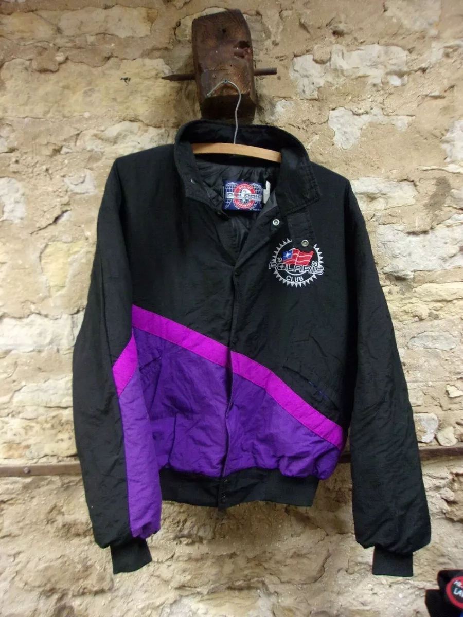 A5 vintage 90s 1996 polaris winter nylon jacket men med snowmobile racing