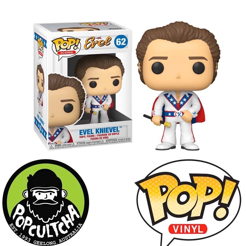 Evel Knievel - Evel Knievel Pop! Vinyl Figure &Quot;New&Quot;