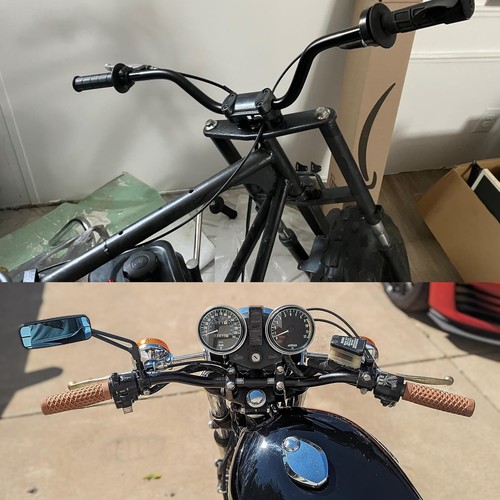 7/8" 22mm Rise Drag Handlebar Tracker Black For Yamaha FZ-07 FZ-09 FZ1 FZ6R FZ8 - Picture 9 of 13