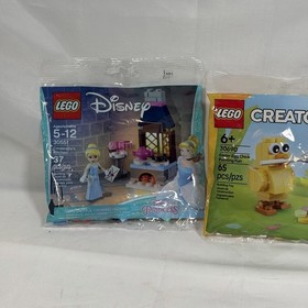 LEGO Disney 30551 Cinderella, Creator 30690 Egg Chick, Friends 30398 Bridge