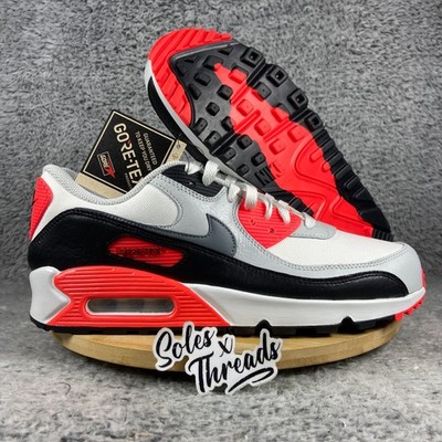 Nike Air Max 90 GORE-TEX Infrared Size 10 Men White Grey Crimson FD5810-101