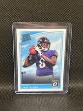 2018 Donruss Optic  Lamar Jackson  Rated Rookie Card (RC) #167 - Baltimore Raven. rookie card picture
