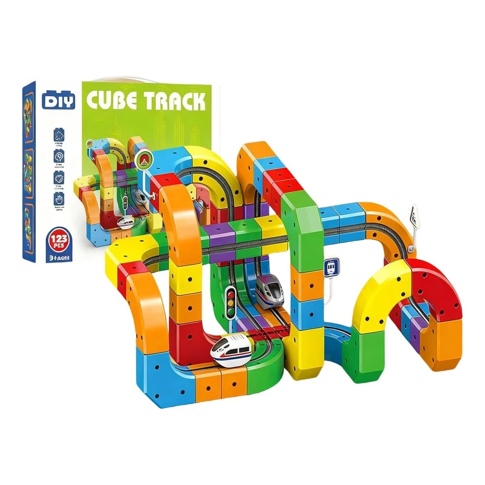 KlickRail Electric Train Set Flexible Race Track for Building Toy Kids Xmas Gift - image 3 of 4