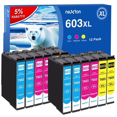 1-12x patronen für Epson 603 XL XP2100 XP3100 XP4100 WF-2810 WF-2830 WF-2850 DWF