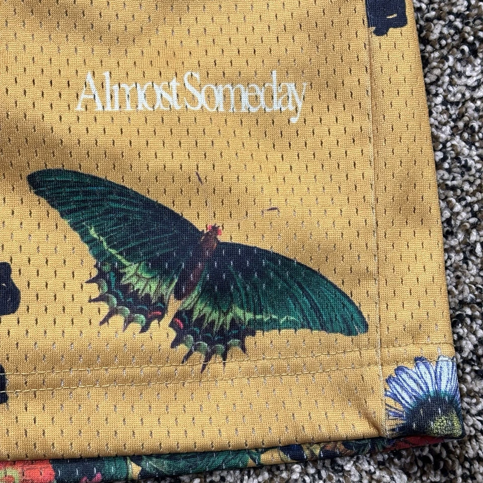 Pantalones Cortos Para Hombre Almost Someday Medianos Floral Arte Malla Bolsillos Retro Calce Relajado Foto 3 de 4