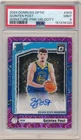 QUINTEN POST 2024/25 DONRUSS OPTIC RC PINK VELOCITY AUTOGRAPH SP AUTO #/79 PSA 9