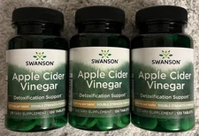 360 Tablets Swanson Apple Cider Vinegar 200 mg Double-Strength Detox Weight Loss