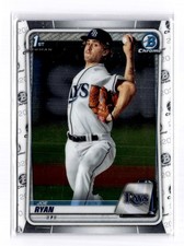 2020 Bowman Chrome Prospects Joe Ryan 1st Bowman #BCP-117 Rays Baseball